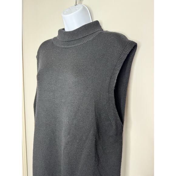 Aritzia Babaton 100% Merino Wool Tunic Sweater Vest M Black Sleeveless Essential - Picture 11 of 14